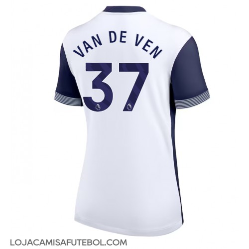 Camisa de Futebol Tottenham Hotspur Micky van de Ven #37 Equipamento Principal Mulheres 2024-25 Manga Curta